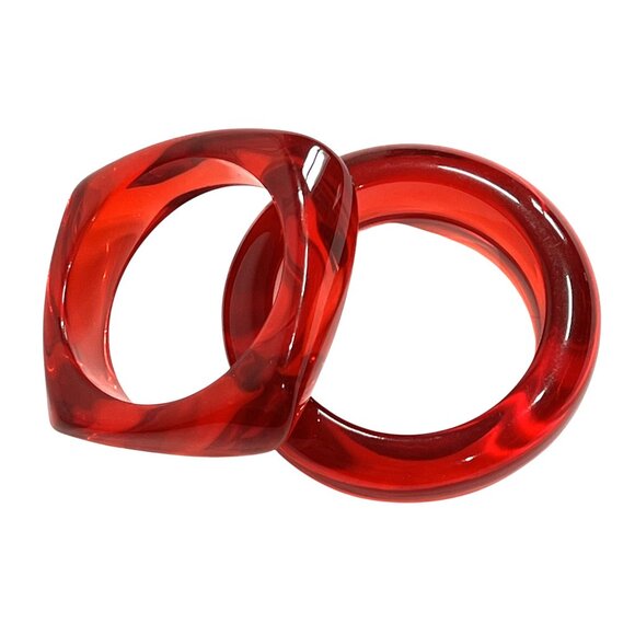 Luv Aj The Formentera Bangle Set in Red - Picture 1 of 3